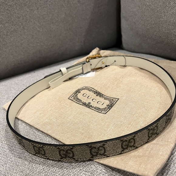 NEW Gucci GG Marmont Supreme GG Logo Thin Belt - Picture 12 of 12